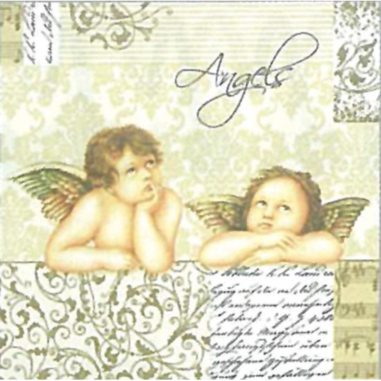 Χαρτοπετσέτα decoupage 33X33 angels Χαρτοπετσέτα decoupage 33X33 angels