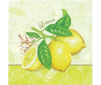 Χαρτοπετσέτα decoupage 33X33 λεμόνια