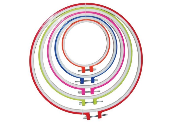 Σετ 5 πλαστικά τελάρα για κέντημα 12, 16 , 20 , 24 , 28.5 cm Σετ 5 πλαστικά τελάρα για κέντημα 12, 16 , 20 , 24 , 28.5 cm