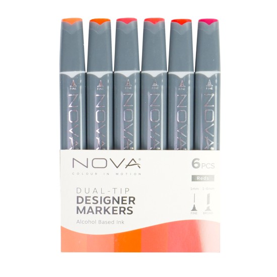 Sketch Markers άριστης ποιότητας 6τεμ Reds Sketch Markers άριστης ποιότητας 6τεμ Reds