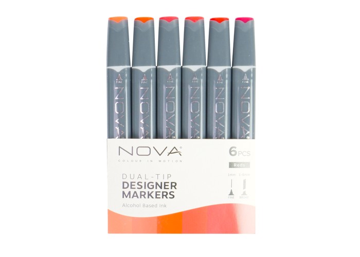 Sketch Markers άριστης ποιότητας 6τεμ Reds