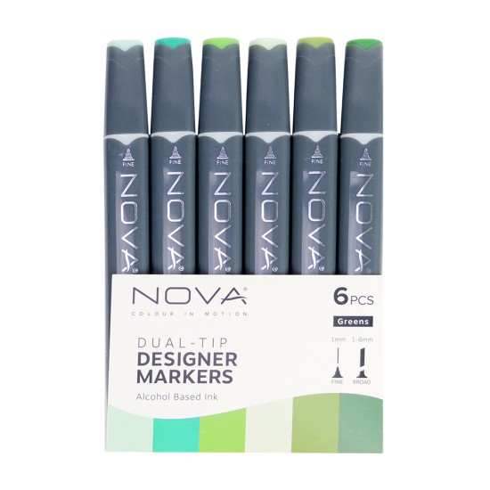 Sketch Markers άριστης ποιότητας 6τεμ Greens Sketch Markers άριστης ποιότητας 6τεμ Greens