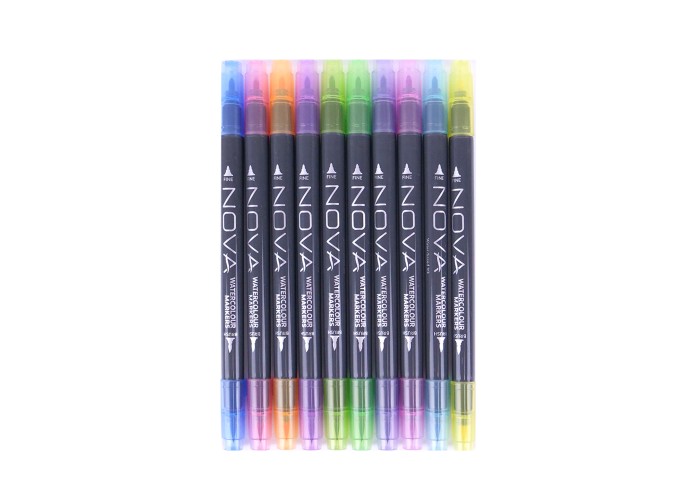 Dual Tip Watercolour μαρκαδόροι Rainbow 10τεμ
