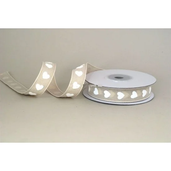 ΚΟΡΔΕΛΑ ΜΕ ΑΝΑΓΛΥΦΕΣ ΚΑΡΔΙΕΣ 15ΜΜΧ10ΜΕΤ IVORY-WHITE