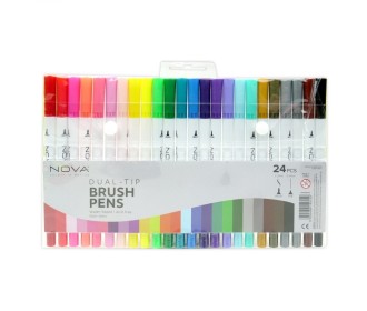 Mαρκαδόροι Dual-Tip Brush Pens 24τεμ Mαρκαδόροι Dual-Tip Brush Pens 24τεμ