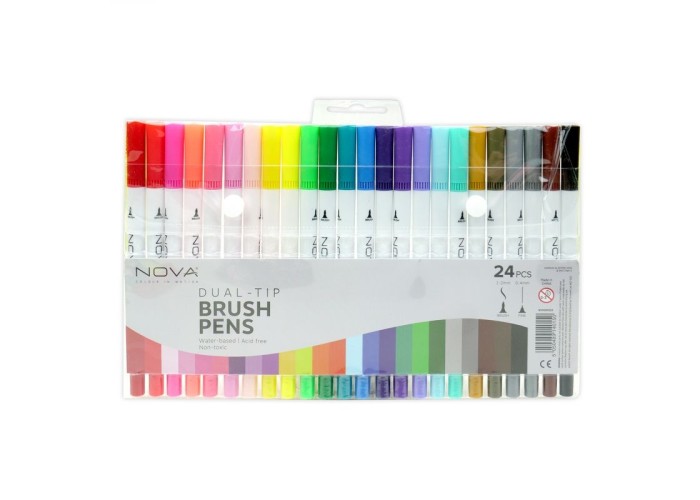 Mαρκαδόροι Dual-Tip Brush Pens 24τεμ