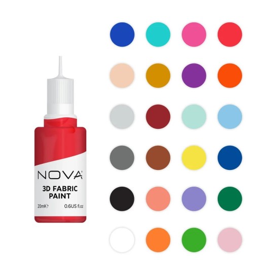 Χρώματα 3d για ύφασμα Nova 24 τεμ Χρώματα 3d για ύφασμα Nova 24 τεμ