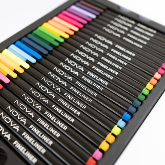 Μαρκαδόροι Coloured Fineliners Nova 48τεμ Μαρκαδόροι Coloured Fineliners Nova 48τεμ