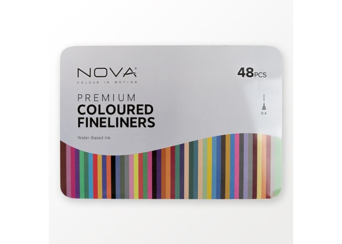 Μαρκαδόροι Coloured Fineliners Nova 48τεμ Μαρκαδόροι Coloured Fineliners Nova 48τεμ