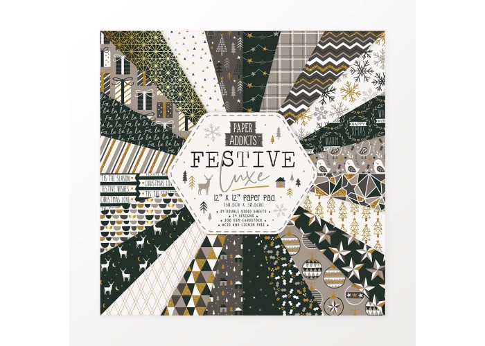 Σετ Χαρτόνια Χειροτεχνίας Festive Luxe 30cm X 30cm 24φ 200γρ 