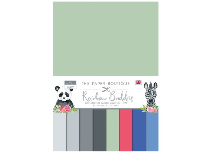 Σετ Χαρτόνια Α4 Paper Boutique Rainbow buddies 24φ 200g Σετ Χαρτόνια Α4 Paper Boutique Rainbow buddies 24φ 200g