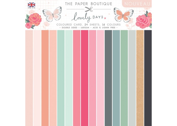 Σετ Χαρτόνια 20cm x 20cm Paper Boutique Lovely days 24φ160gr
