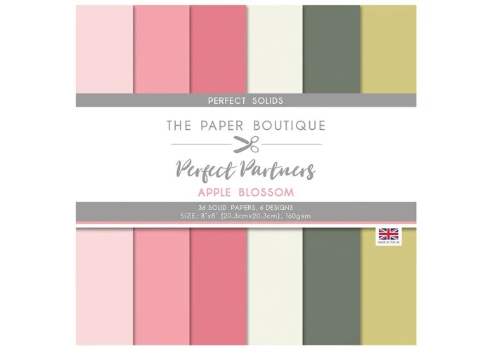Σετ Χαρτόνια 20cm x 20cm Paper Boutique Perfect partners apple blossom 36φ 160gr