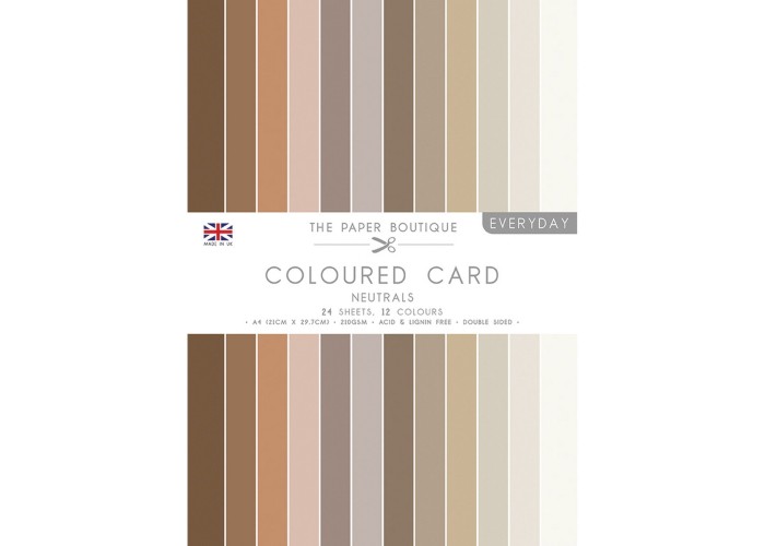 Σετ Χαρτόνια The Paper Boutique Neutrals 24φ Α4 12χρώματα 210gr διπλής όψης Σετ Χαρτόνια The Paper Boutique Neutrals 24φ Α4 12χρώματα 210gr διπλής όψης