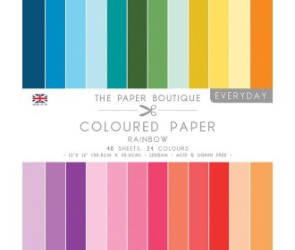 Σετ Χαρτόνια 30cm X 30cm  Everyday Rainbow 48φ 24χρωματα 120gr