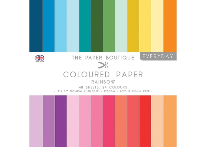 Σετ Χαρτόνια 30cm X 30cm  Everyday Rainbow 48φ 24χρωματα 120gr