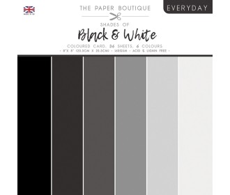 Σετ Χαρτόνια 20cm X 20cm Paper Boutique Shades of Black and White 36φ 160gr Σετ Χαρτόνια 20cm X 20cm Paper Boutique Shades of Black and White 36φ 160gr