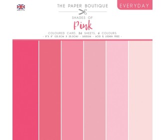 Σετ Χαρτόνια 20cm X 20cm Paper Boutique Shades of pink  36φ 160gr Σετ Χαρτόνια 20cm X 20cm Paper Boutique Shades of pink  36φ 160gr