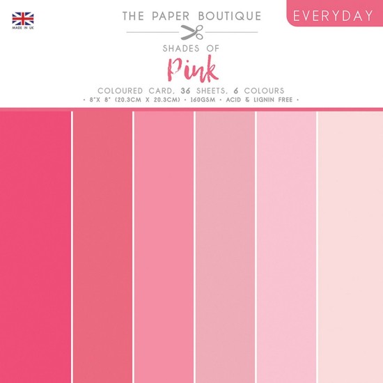 Σετ Χαρτόνια 20cm X 20cm Paper Boutique Shades of pink 36φ 160gr Σετ Χαρτόνια 20cm X 20cm Paper Boutique Shades of pink 36φ 160gr