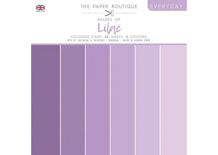 Σετ Χαρτόνια 20cm X 20cm Paper Boutique Shades of Lilac 36φ 160gr