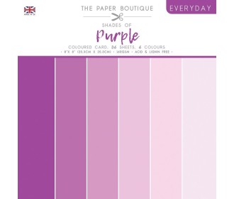Σετ Χαρτόνια 20cm X 20cm Paper Boutique shades of purple  36φ 160gr Σετ Χαρτόνια 20cm X 20cm Paper Boutique shades of purple  36φ 160gr
