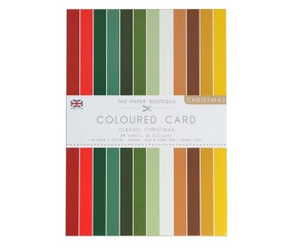 Σετ Χαρτόνια The Paper Boutique Shades of classic Christmas  24φ Α4 12χρώματα 210gr Διπλής Όψης Σετ Χαρτόνια The Paper Boutique Shades of classic Christmas  24φ Α4 12χρώματα 210gr Διπλής Όψης
