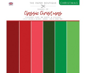Σετ Χαρτόνια 20cm X 20cm Paper Boutique Shades of Classic Christmas 36φ 160gr Σετ Χαρτόνια 20cm X 20cm Paper Boutique Shades of Classic Christmas 36φ 160gr