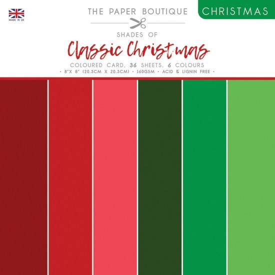 Σετ Χαρτόνια 20cm X 20cm Paper Boutique Shades of Classic Christmas 36φ 160gr Σετ Χαρτόνια 20cm X 20cm Paper Boutique Shades of Classic Christmas 36φ 160gr