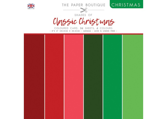 Σετ Χαρτόνια 20cm X 20cm Paper Boutique Shades of Classic Christmas 36φ 160gr