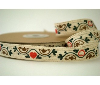ΚΟΡΔΕΛΑ ΥΦΑΣΜΑΤΙΝΗ ΕΚΤΥΠΩΜΕΝΗ ΜΕ ΠΟΥΛΑΚΙ ΦΥΛΛΑ ΚΑΡΔΙΑ 15MMX20MET IVORY-GREEN D-RED ΚΟΡΔΕΛΑ ΥΦΑΣΜΑΤΙΝΗ ΕΚΤΥΠΩΜΕΝΗ ΜΕ ΠΟΥΛΑΚΙ ΦΥΛΛΑ ΚΑΡΔΙΑ 15MMX20MET IVORY-GREEN D-RED