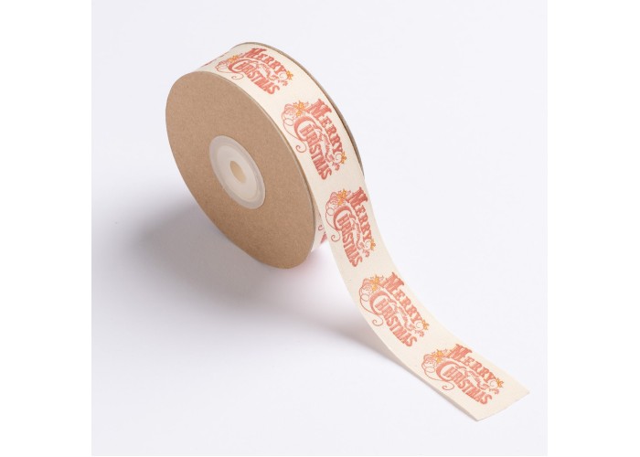 ΚΟΡΔΕΛΑ ΥΦΑΣΜΑΤΙΝΗ ΕΚΤΥΠΩΜΕΝΗ ΜΕ MERRY CHRISTMAS 025MMX020MET IVORY-RED ΚΟΡΔΕΛΑ ΥΦΑΣΜΑΤΙΝΗ ΕΚΤΥΠΩΜΕΝΗ ΜΕ MERRY CHRISTMAS 025MMX020MET IVORY-RED