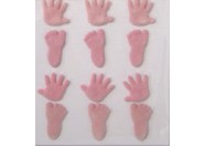 ΔΙΠΛΟΚΑΡΦΑ BABY GIRL FEET & HAND ΡΟΖ