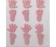 ΔΙΠΛΟΚΑΡΦΑ BABY GIRL FEET & HAND ΡΟΖ ΔΙΠΛΟΚΑΡΦΑ BABY GIRL FEET & HAND ΡΟΖ