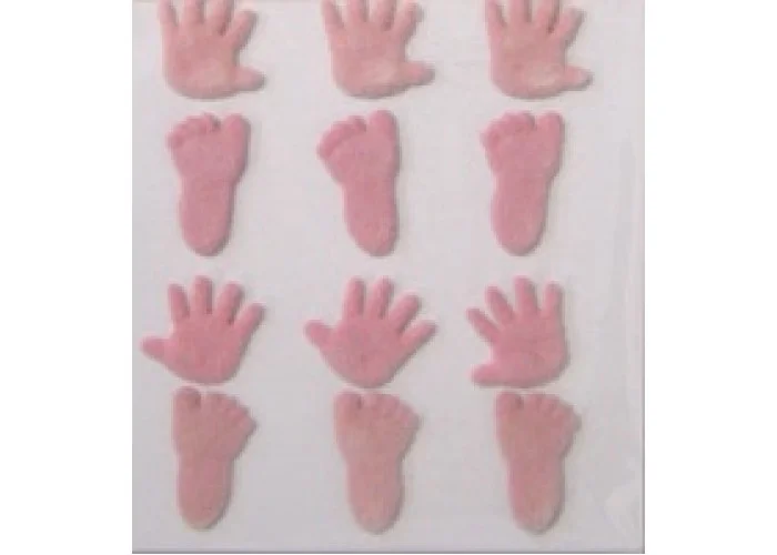 ΔΙΠΛΟΚΑΡΦΑ BABY GIRL FEET & HAND ΡΟΖ