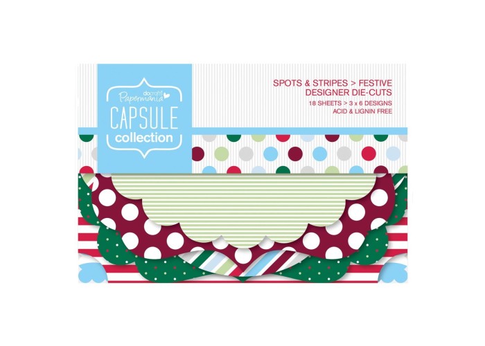 Designer Die-cuts 18τεμ - Spots & Stripes Festive Designer Die-cuts 18τεμ - Spots & Stripes Festive