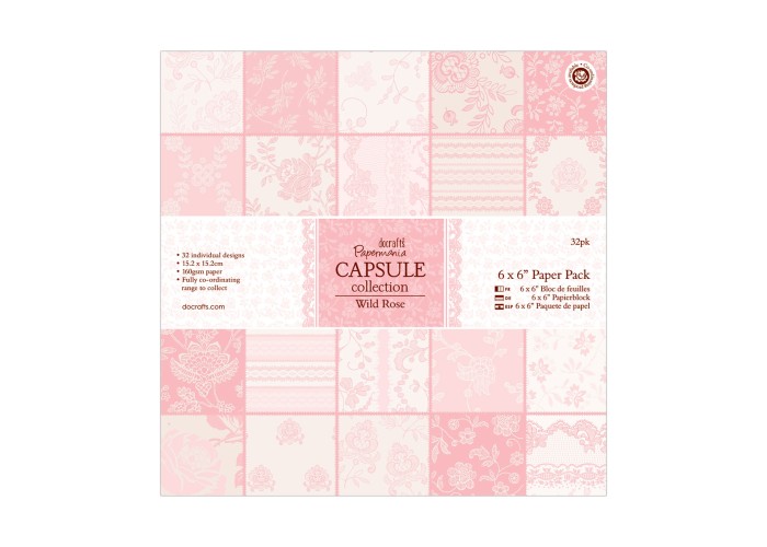 ΣΕΤ ΧΑΡΤΟΝΙΑ  15 x 15cm 32T - Capsule Collection - Wild Rose