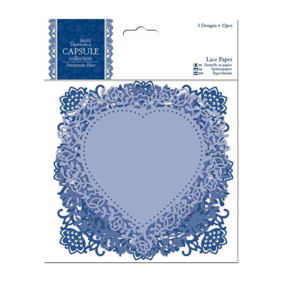 Lace Paper 12τεμ - Parisienne Blue Lace Paper 12τεμ - Parisienne Blue
