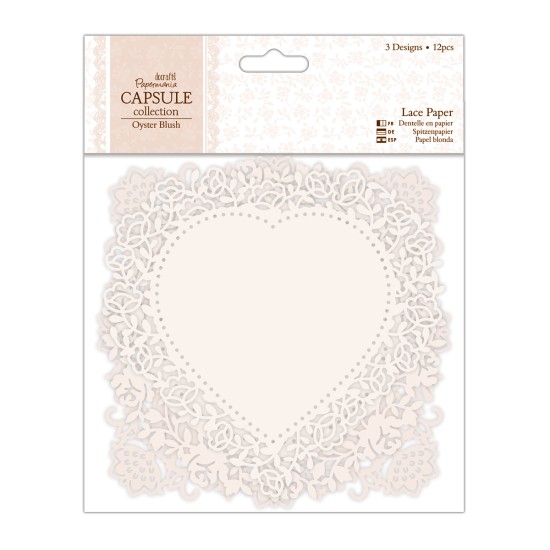 Lace Paper (12pcs) - Capsule Collection - Oyster Blush Lace Paper (12pcs) - Capsule Collection - Oyster Blush