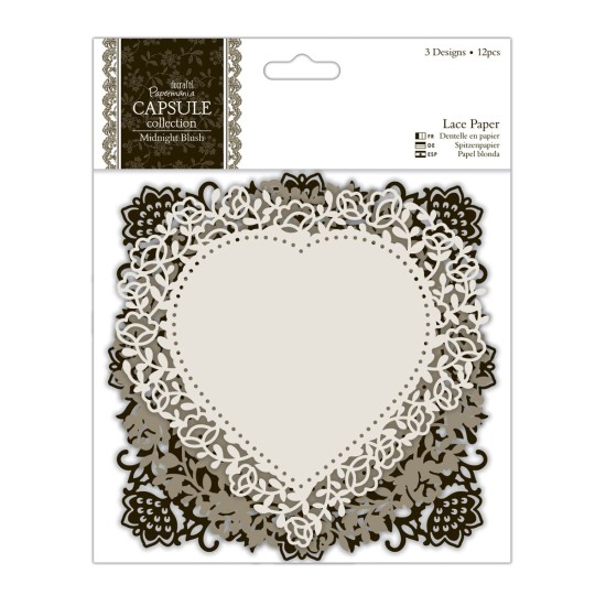 Lace Paper 12τεμ - Midnight Blush Lace Paper 12τεμ - Midnight Blush