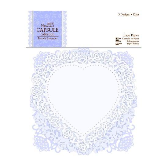 Lace Paper 12τεμ -French Lavender Lace Paper 12τεμ -French Lavender