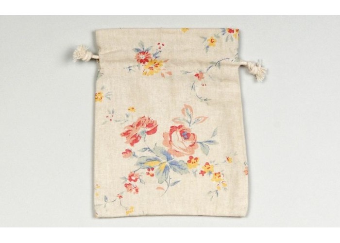 ΠΟΥΓΚΙ ΥΦΑΣΜA ΕΚΤΥΠΩΣΗ ΛΟΥΛΟΥΔΙ 14X11CM FLOWERS IVORY