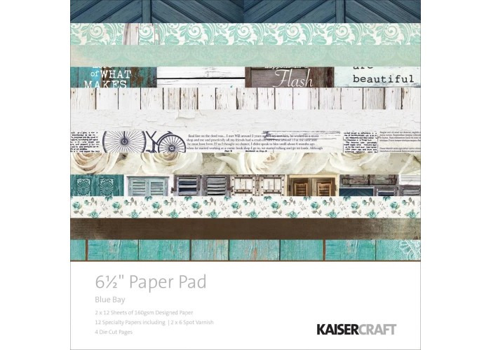 Σετ Χαρτόνια Χειροτεχνίας Kaisercraft Blue Bay 15,2cm X 15,2cm 36φ Σετ Χαρτόνια Χειροτεχνίας Kaisercraft Blue Bay 15,2cm X 15,2cm 36φ