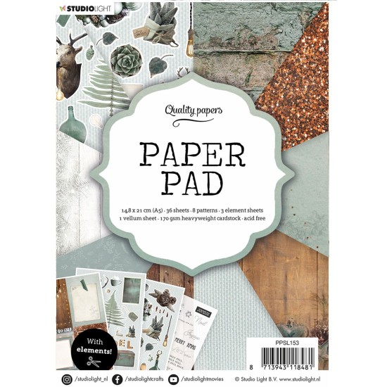 Σετ Χαρτόνια Α5 Studio Light Mixed Paper Pad Pattern nr.153 42φ 170gr Σετ Χαρτόνια Α5 Studio Light Mixed Paper Pad Pattern nr.153 42φ 170gr