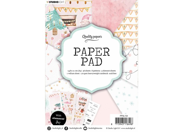 Σετ Χαρτόνια Α5 Studio Light Mixed Paper Pad Pattern nr.154 42φ 170gr Σετ Χαρτόνια Α5 Studio Light Mixed Paper Pad Pattern nr.154 42φ 170gr