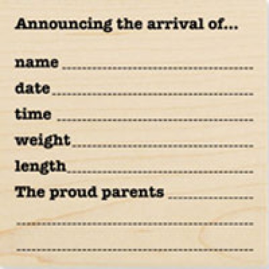 Σφραγίδα Baby Announcement  