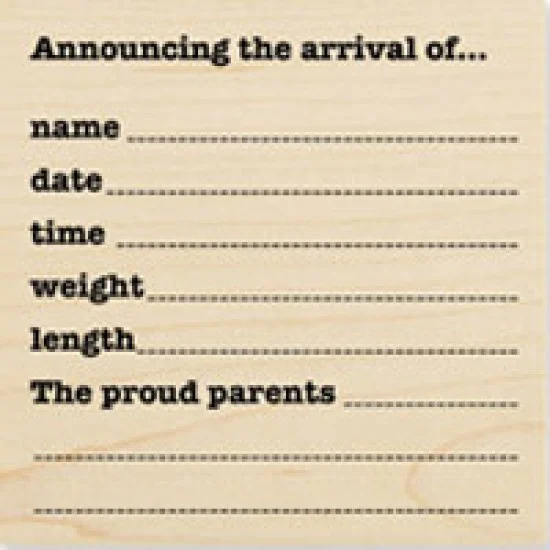 Σφραγίδα Baby Announcement  