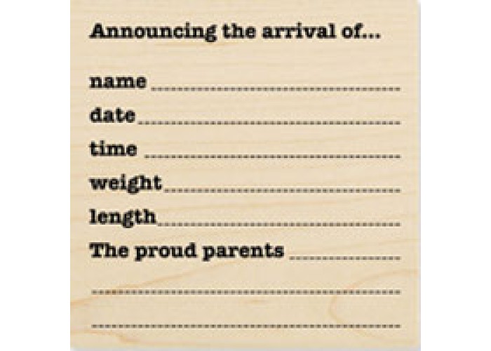 Σφραγίδα Baby Announcement  
