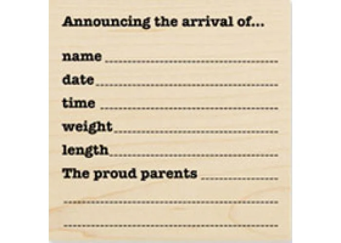 Σφραγίδα Baby Announcement  
