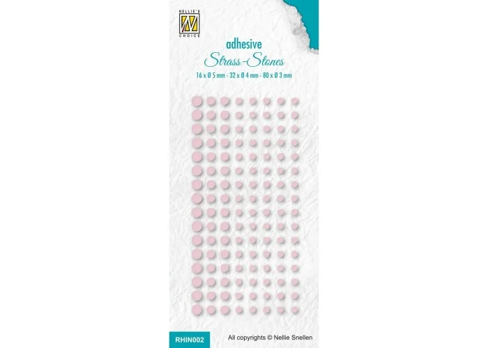Nellie's Choice • Adhesive Rhinestones Bright Pink 128τεμ 16 ,05mm / 32 0,4mm / 80 0,3mm 