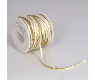 ΚΟΡΔΟΝΙ ΧΡΩΜΑΤΙΣΤΟ ΣΑΤΕΝ (MST) 3ΜΜΧ20ΜET IVORY-GOLD MET ΚΟΡΔΟΝΙ ΧΡΩΜΑΤΙΣΤΟ ΣΑΤΕΝ (MST) 3ΜΜΧ20ΜET IVORY-GOLD MET